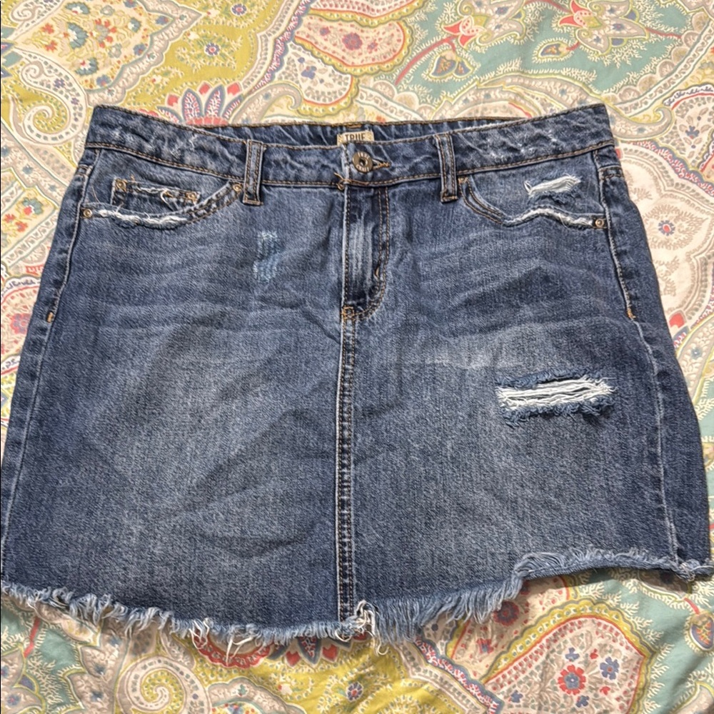True Craft Blue Mini Skirt Casual